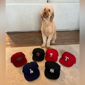 Lot of 6 New Era 59Fifty MLB Hats - Size 7 1/4